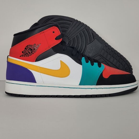 Nike Air Jordan 1 Mid Bred Multi-Color Size 12 Men's 554724-125